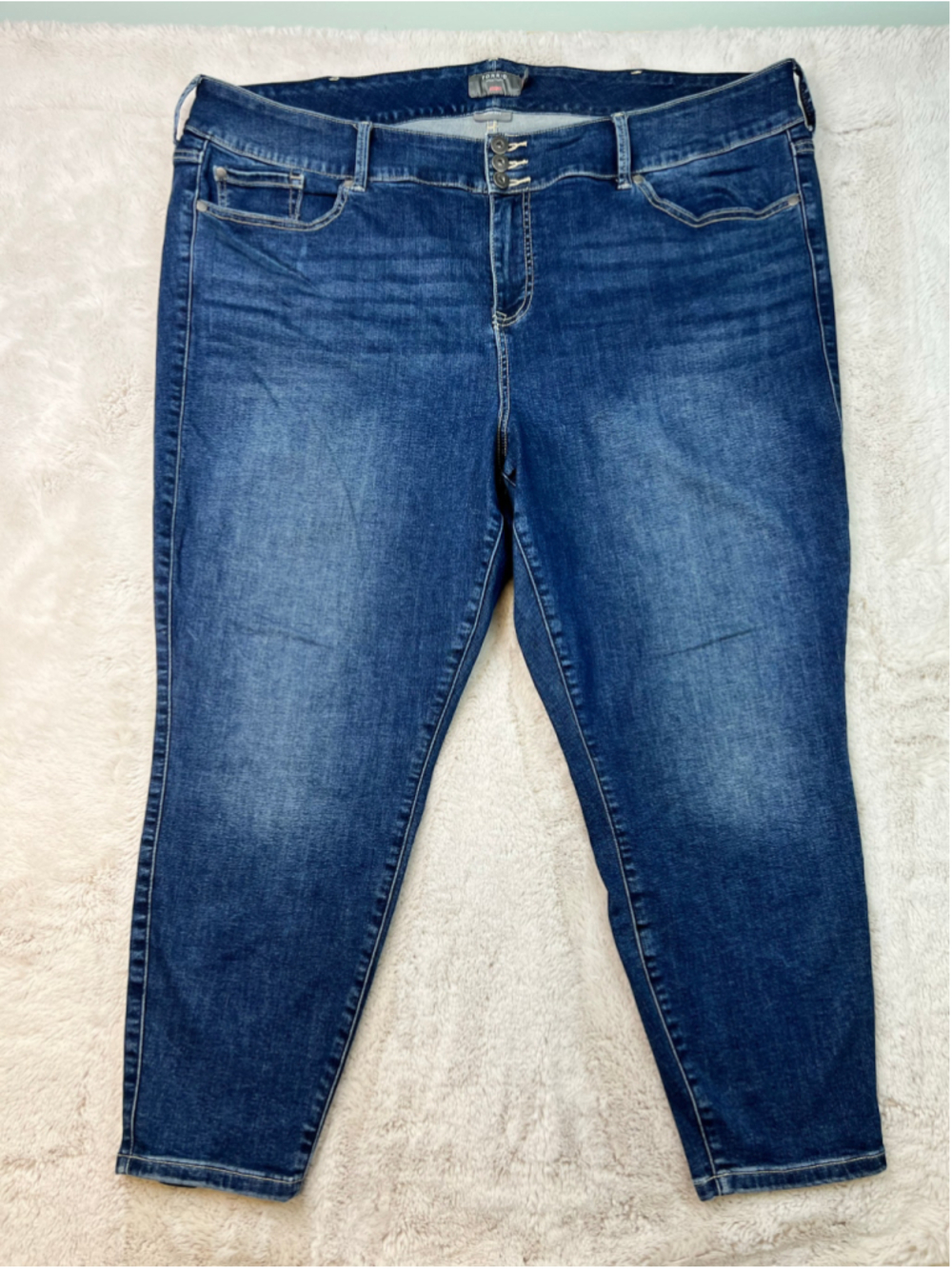 Torrid Super Soft Skinny Jegging Jeans Size 26 S Blue Medium Wash Denim Stretch
